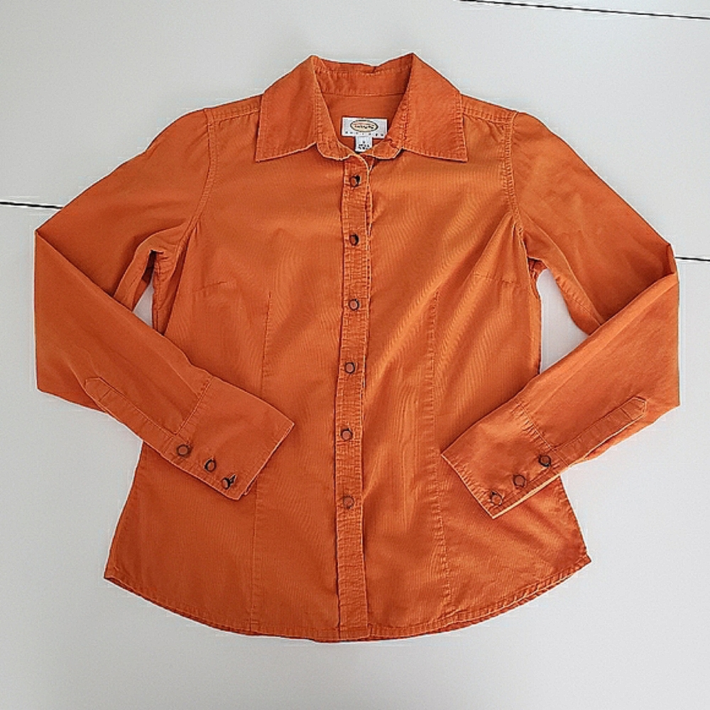Talbots Corduroy Button Up Long Sleeve Shirt Size SP